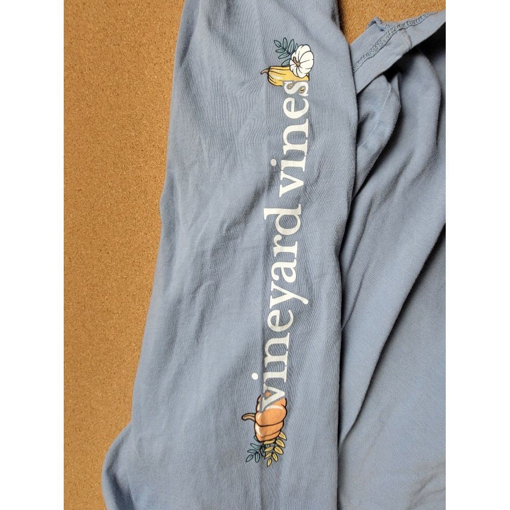 Vineyard Vines‎ Men's SM Blue Long-sleeved Thanksgiving Pocket Tee RN134578 - Picture 6 of 11